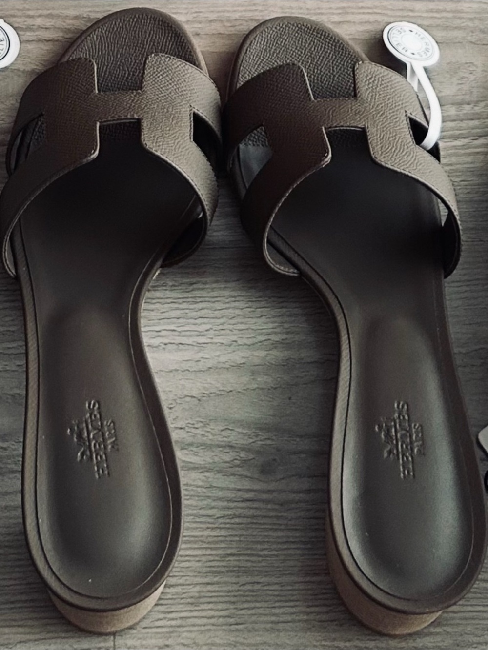 Hermes Oasis Etoupe Sandals ( Dust Bags & Shoe Box Included)